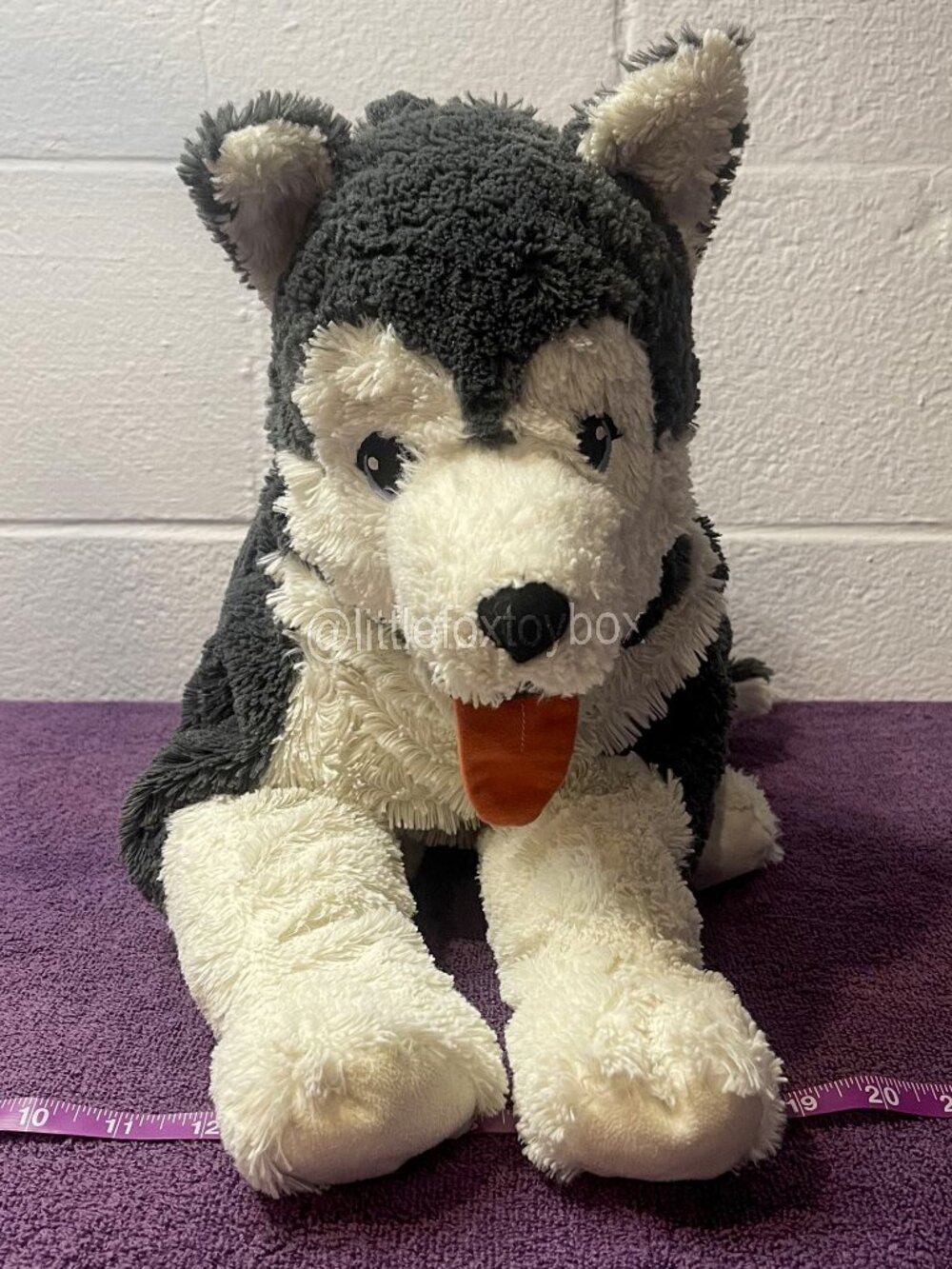 IKEA LIVLIG Siberian Husky Plush Gray White Dog Puppy Stuffed Animal Floppy ESSA